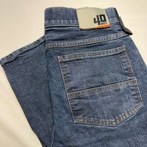 40 Grit by Duluth Trading Co Mens Slim Fit Dark Wash Denim Jeans 34x32 Blue